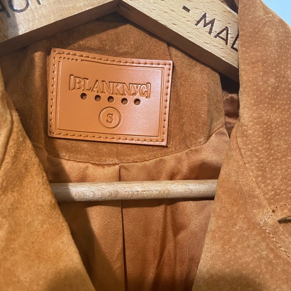 BLANK NYC moto jacket suede buttercup w/fringe NEW Small - Picture 8 of 10